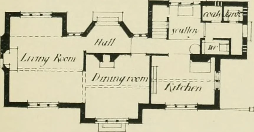An illustration from Garden city houses and domestic interior details, 1913, leaf 42