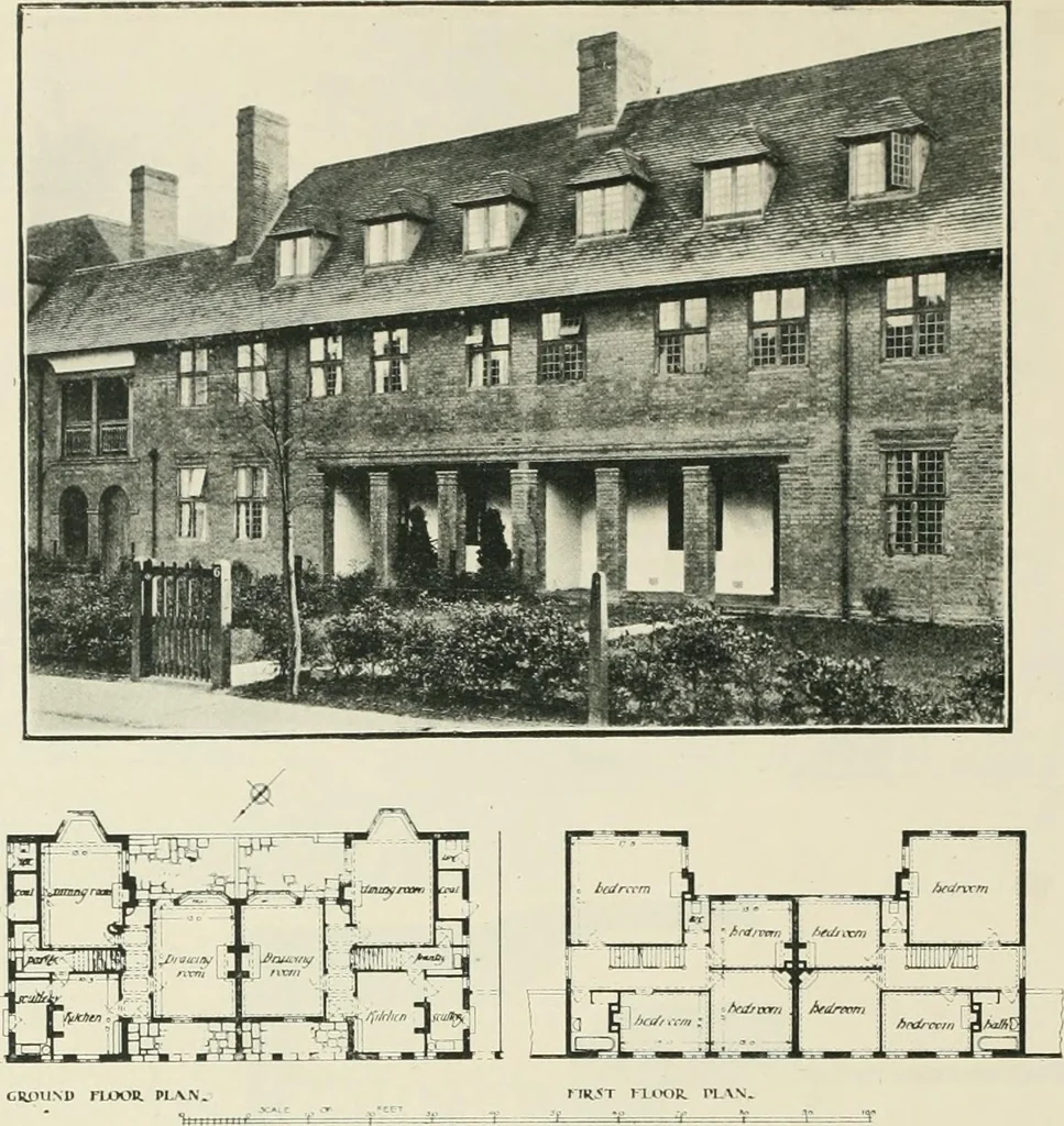 An illustration from Garden city houses and domestic interior details, 1913, leaf 45