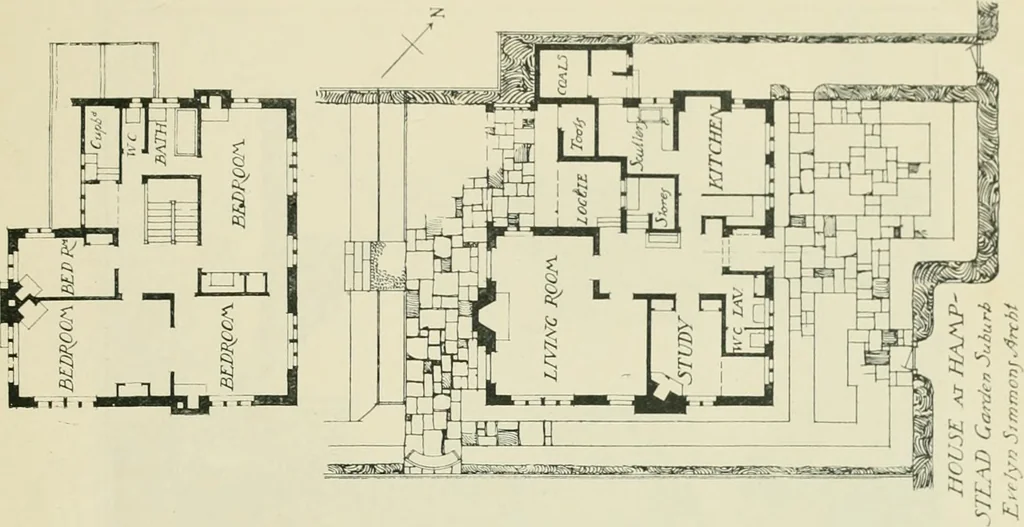 An illustration from Garden city houses and domestic interior details, 1913, leaf 48