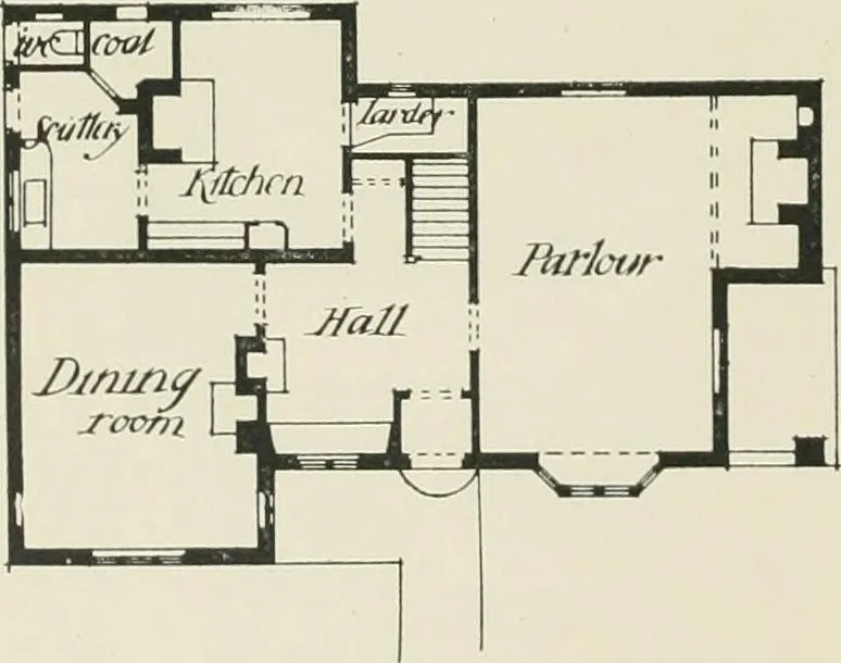 An illustration from Garden city houses and domestic interior details, 1913, leaf 49