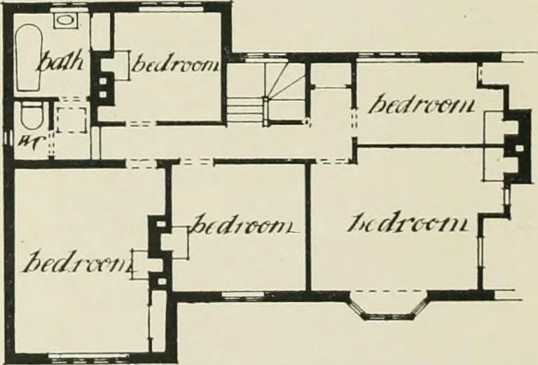 An illustration from Garden city houses and domestic interior details, 1913, leaf 49