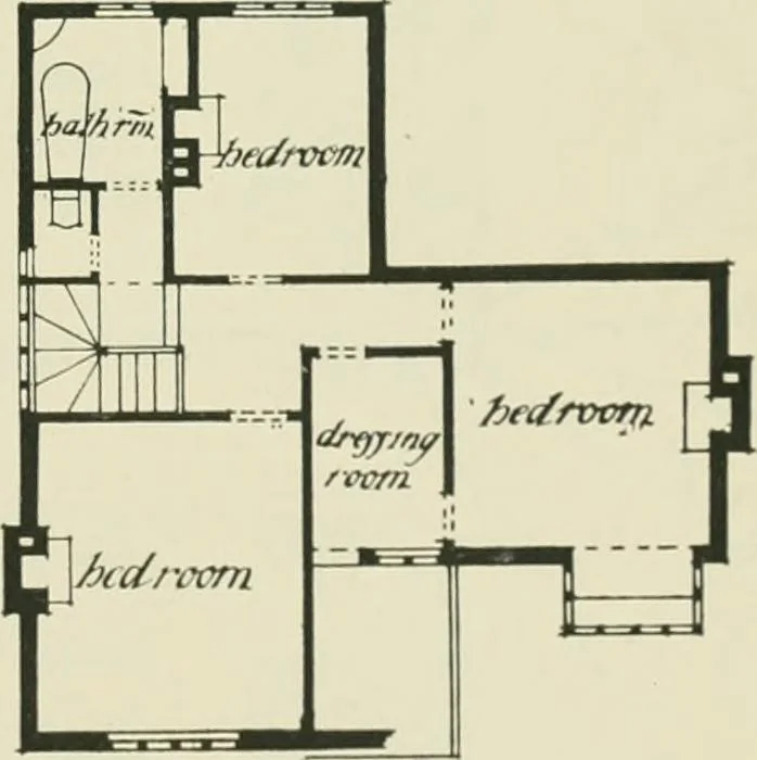 An illustration from Garden city houses and domestic interior details, 1913, leaf 50