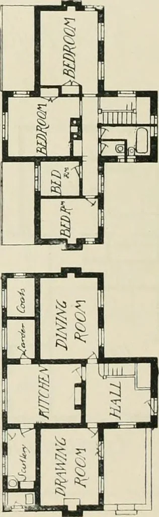 An illustration from Garden city houses and domestic interior details, 1913, leaf 51