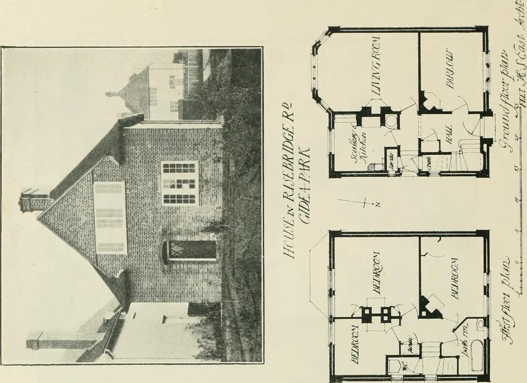 An illustration from Garden city houses and domestic interior details, 1913, leaf 51