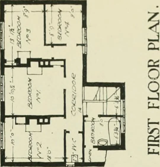 An illustration from Garden city houses and domestic interior details, 1913, leaf 52