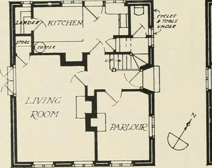 An illustration from Garden city houses and domestic interior details, 1913, leaf 55