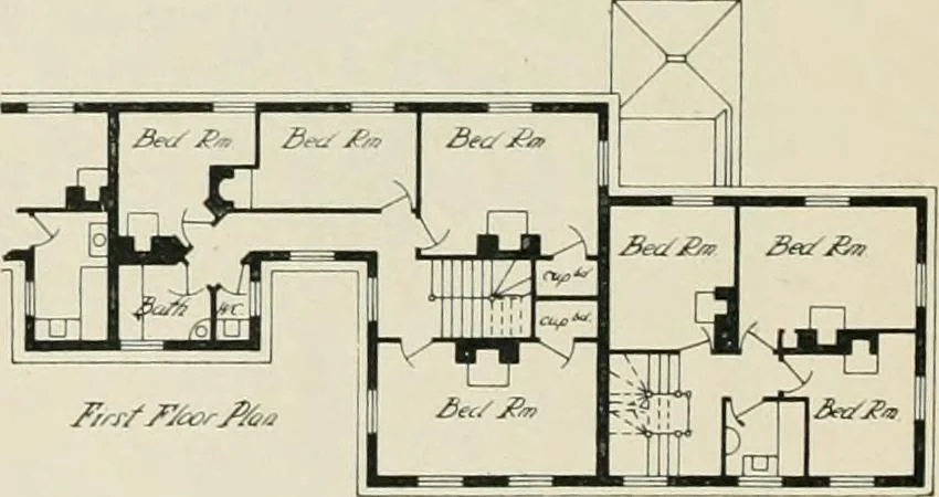 An illustration from Garden city houses and domestic interior details, 1913, leaf 57