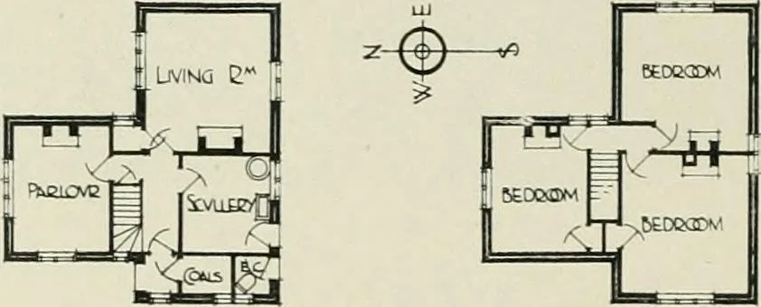 An illustration from Garden city houses and domestic interior details, 1913, leaf 59