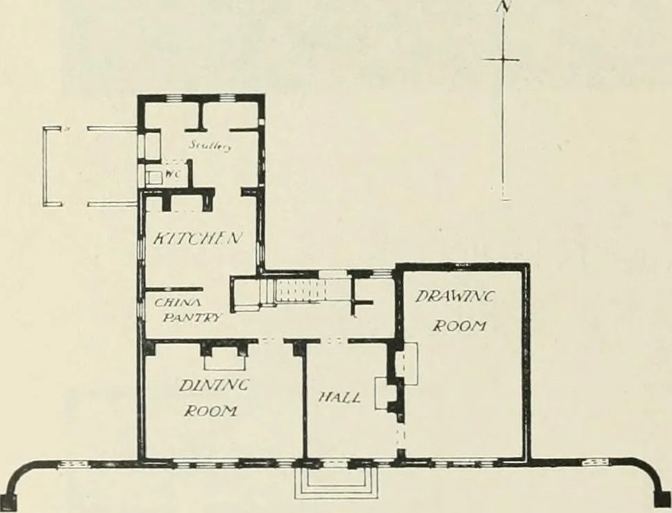 An illustration from Garden city houses and domestic interior details, 1913, leaf 61