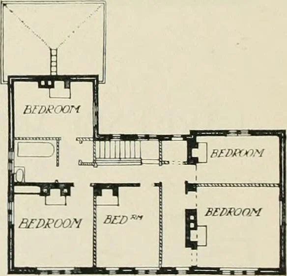 An illustration from Garden city houses and domestic interior details, 1913, leaf 61