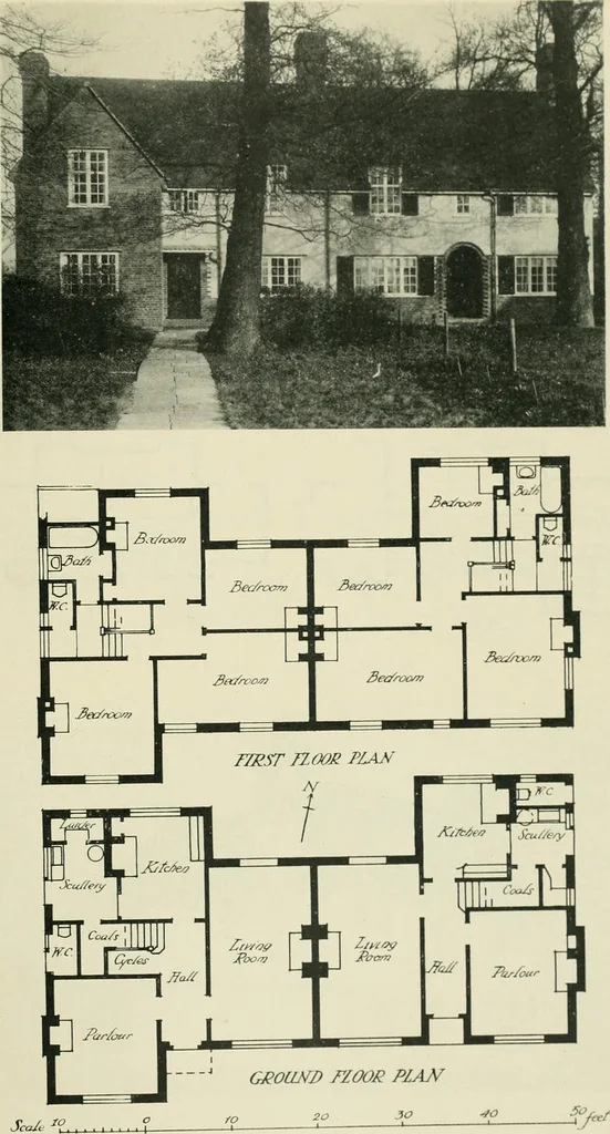 An illustration from Garden city houses and domestic interior details, 1913, leaf 62