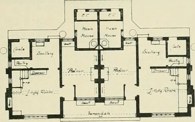 An illustration from Garden city houses and domestic interior details, 1913, leaf 64