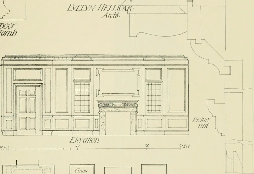 An illustration from Garden city houses and domestic interior details, 1913, leaf 76