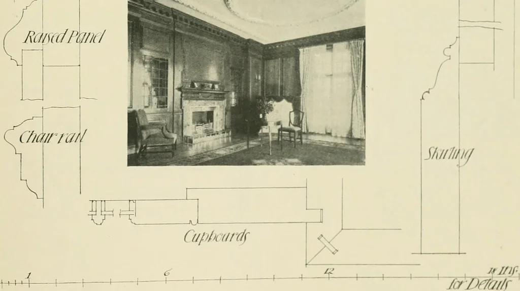An illustration from Garden city houses and domestic interior details, 1913, leaf 76