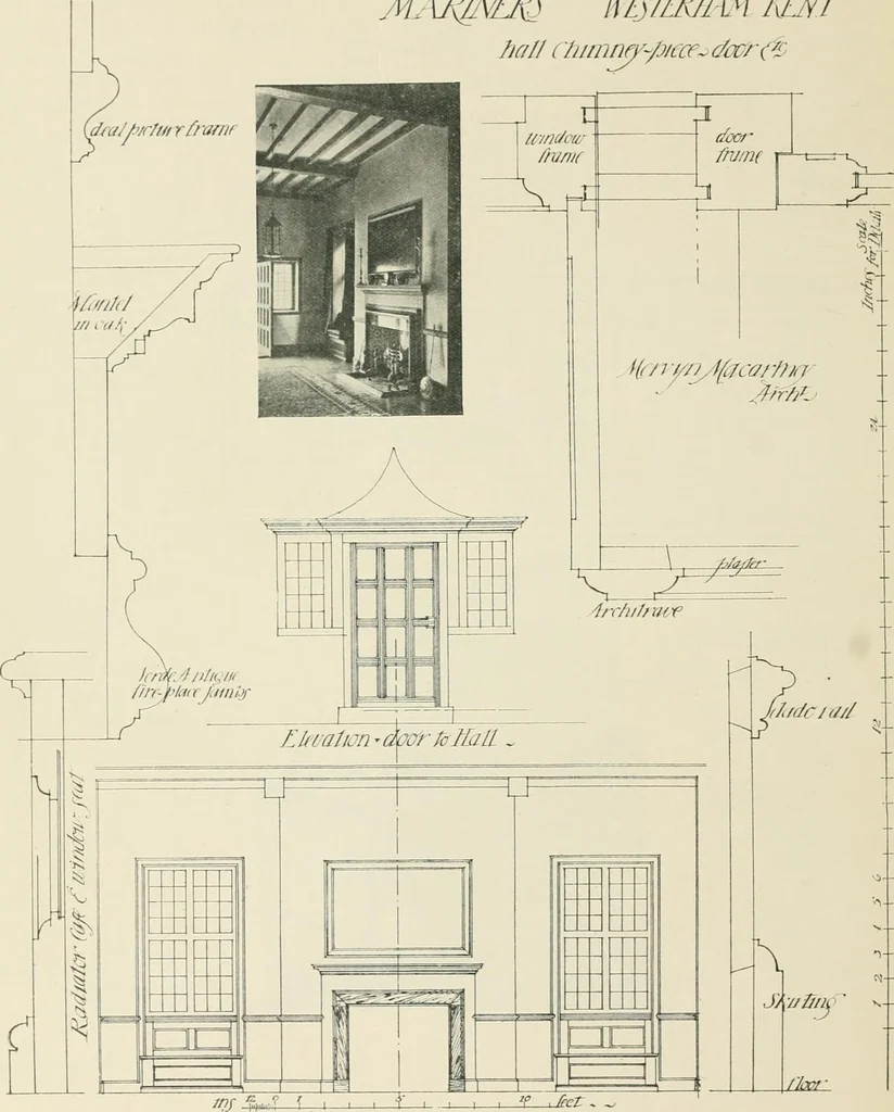 An illustration from Garden city houses and domestic interior details, 1913, leaf 77