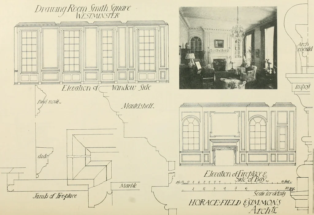 An illustration from Garden city houses and domestic interior details, 1913, leaf 83