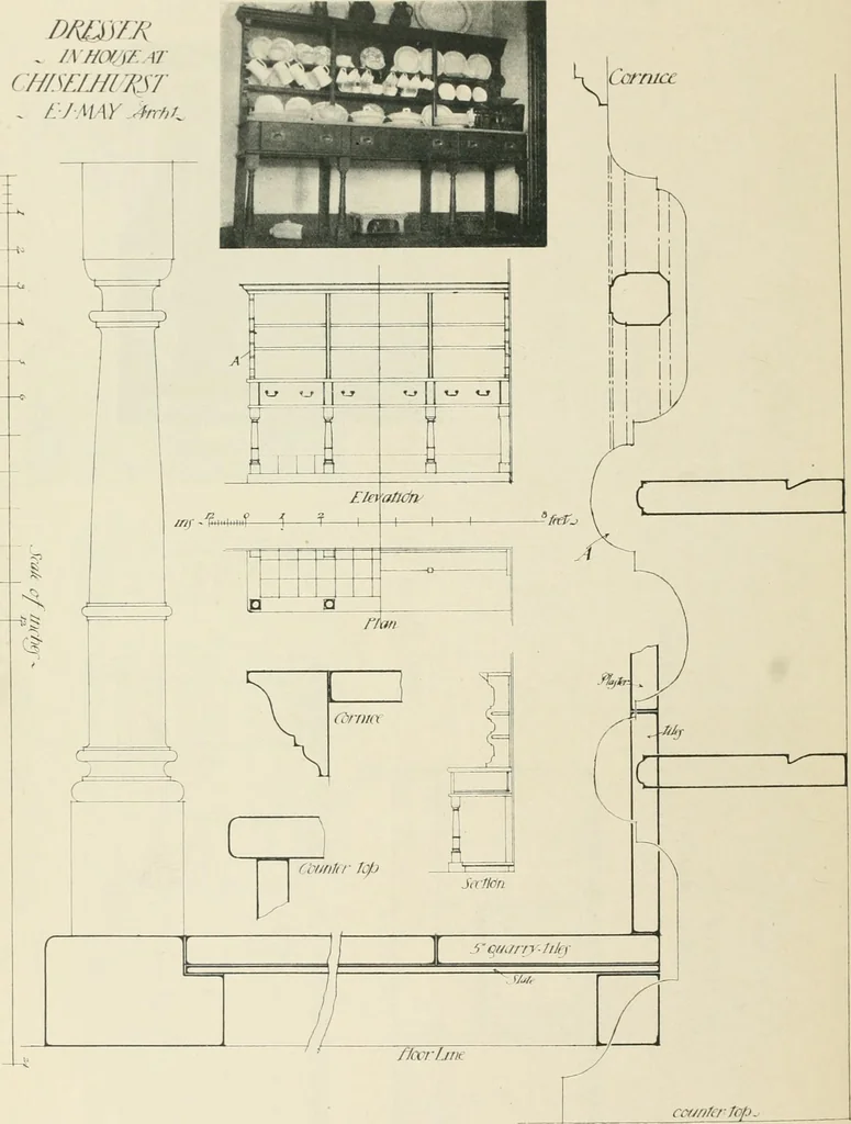 An illustration from Garden city houses and domestic interior details, 1913, leaf 85