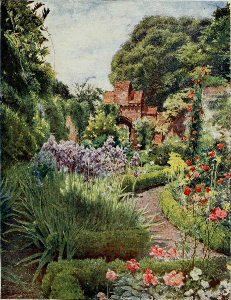 An illustration from Gardens of celebrities and celebrated gardens in and around London, 1918, leaf 124