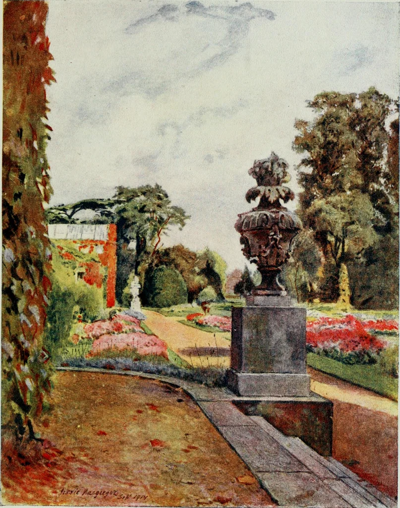 An illustration from Gardens of celebrities and celebrated gardens in and around London, 1918, leaf 146
