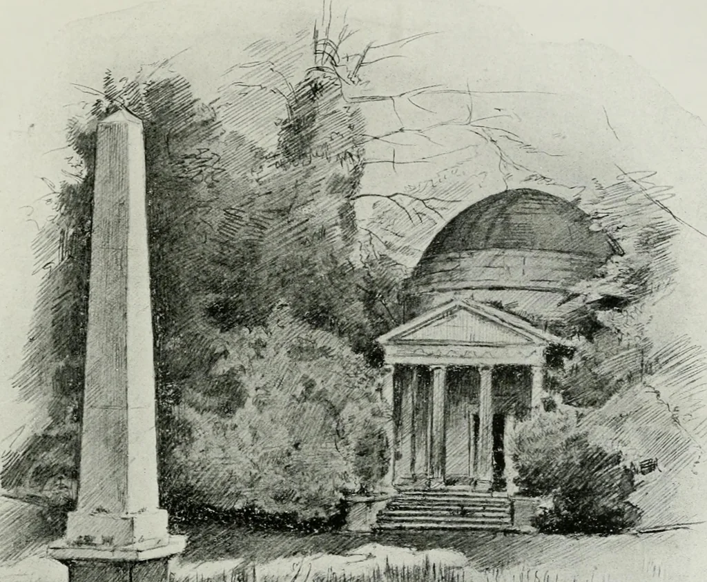 An illustration from Gardens of celebrities and celebrated gardens in and around London, 1918, leaf 208