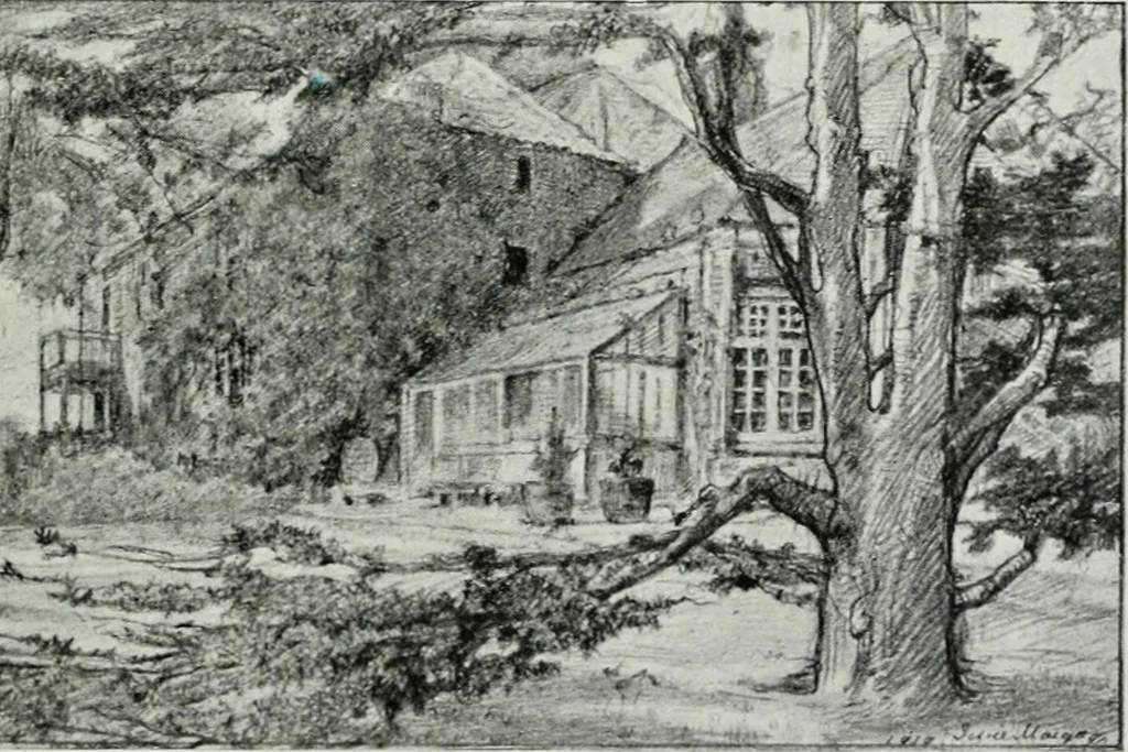 An illustration from Gardens of celebrities and celebrated gardens in and around London, 1918, leaf 8