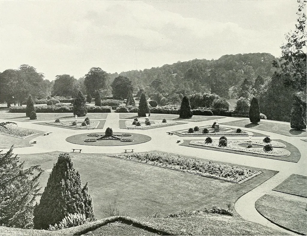 An illustration from Gardens, old and new; the country house & its garden environment, 1900, leaf 209