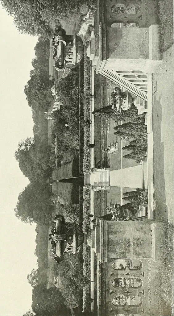 An illustration from Gardens, old and new; the country house & its garden environment, 1900, leaf 216