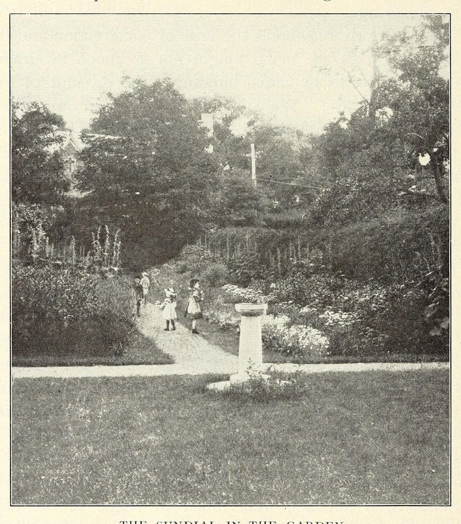 An illustration from Gardens and their meaning, 1911, leaf 168