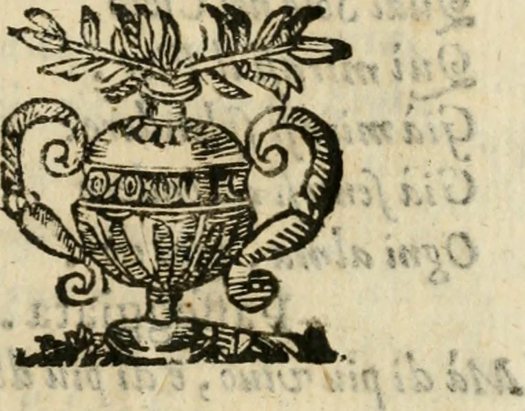 An illustration from Gareggiamento d'Amore e d'Imeneo, rappresentato in Elicona per le nozze delli ser.mi di Piacenza e Parma Odoardo Farnese e Margarita Medici : epitalamio, 1628, leaf 42