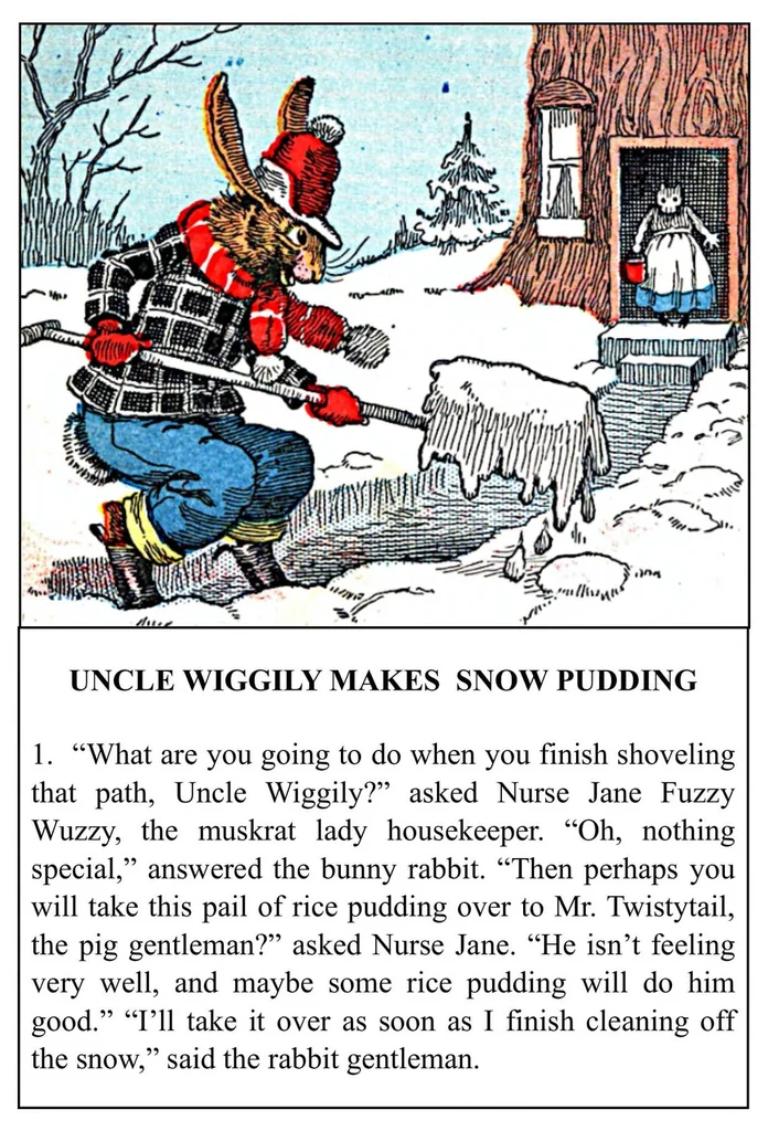 An illustration from UNCLE WIGGILY' S AUTO SLED-Bk1- by HOWARD GARIS - GUNSTON CLASSICS, 1919, leaf 15
