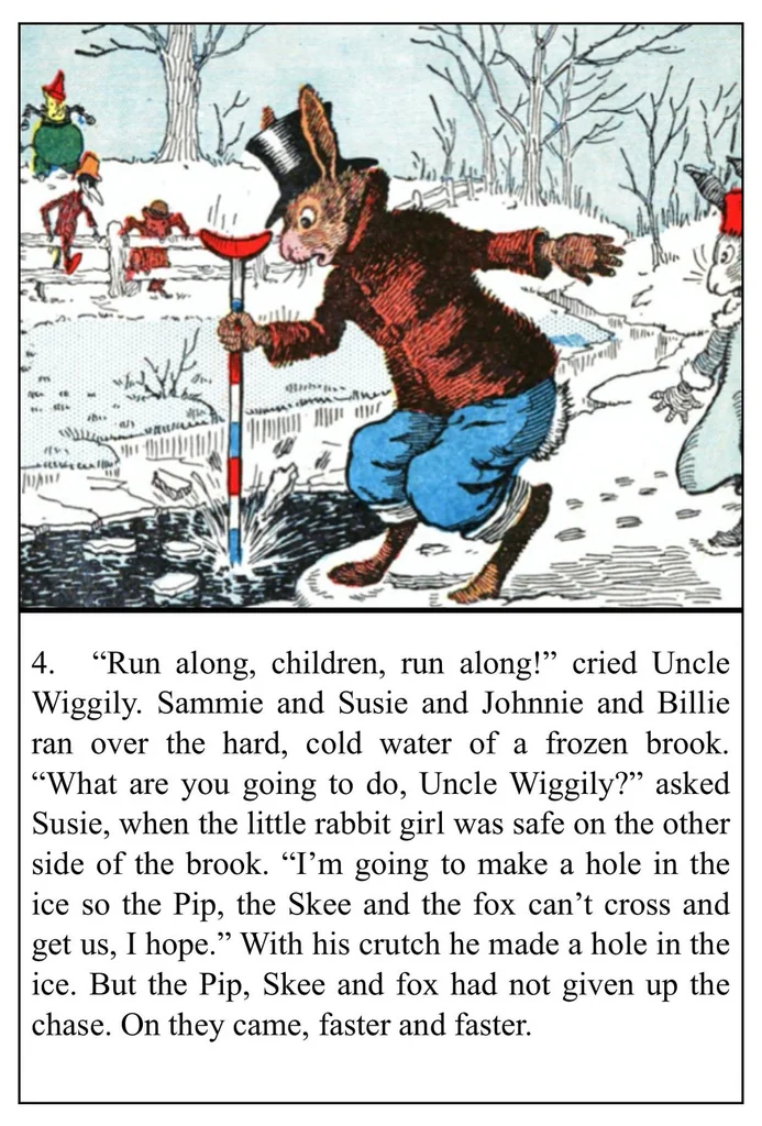 An illustration from UNCLE WIGGILY' S AUTO SLED-Bk1- by HOWARD GARIS - GUNSTON CLASSICS, 1919, leaf 28