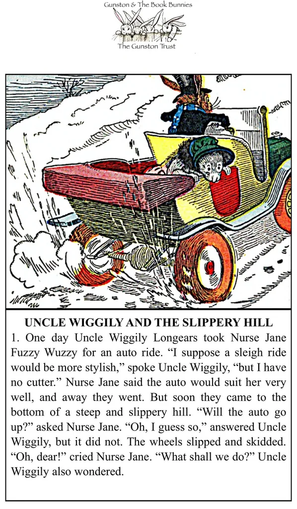 An illustration from UNCLE WIGGILY' S AUTO SLED-Bk1- by HOWARD GARIS - GUNSTON CLASSICS, 1919, leaf 5