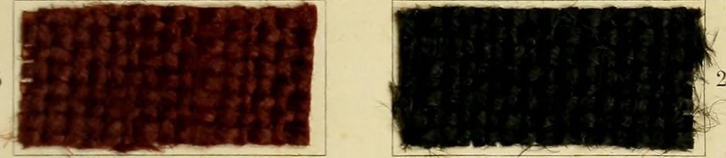 An illustration from Garment dyeing. Cassella Color Company (American branch of Leopold Cassella & Co.), 1910, leaf 71