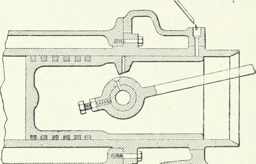 An illustration from Gas-engines and producer-gas plants; a practice treatise setting forth the principles of gas-engines and producer design, the selection and installation of an engine, conditions of perfect operation, producer-gas engines and their possibilities, the care of gas-engines and producer-gas plants, with a chapter on volatile hydrocarbon and oil engines, 1905, leaf 115