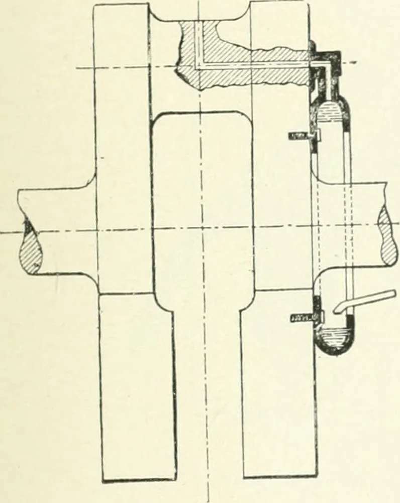 An illustration from Gas-engines and producer-gas plants; a practice treatise setting forth the principles of gas-engines and producer design, the selection and installation of an engine, conditions of perfect operation, producer-gas engines and their possibilities, the care of gas-engines and producer-gas plants, with a chapter on volatile hydrocarbon and oil engines, 1905, leaf 116