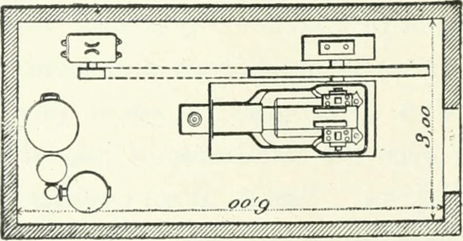 An illustration from Gas-engines and producer-gas plants; a practice treatise setting forth the principles of gas-engines and producer design, the selection and installation of an engine, conditions of perfect operation, producer-gas engines and their possibilities, the care of gas-engines and producer-gas plants, with a chapter on volatile hydrocarbon and oil engines, 1905, leaf 17