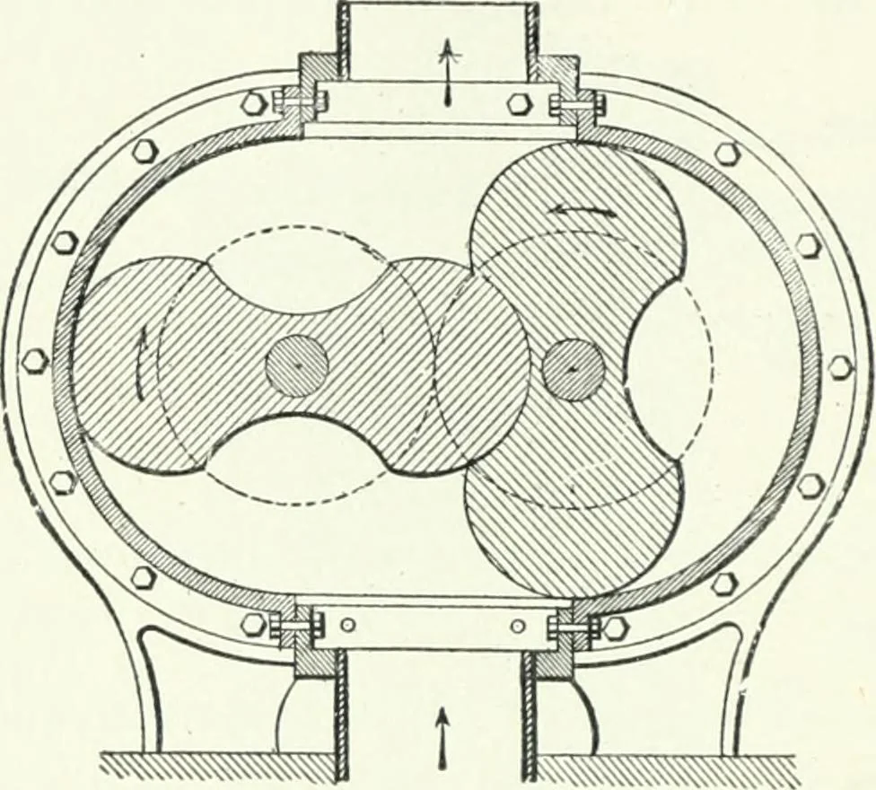 An illustration from Gas-engines and producer-gas plants; a practice treatise setting forth the principles of gas-engines and producer design, the selection and installation of an engine, conditions of perfect operation, producer-gas engines and their possibilities, the care of gas-engines and producer-gas plants, with a chapter on volatile hydrocarbon and oil engines, 1905, leaf 181