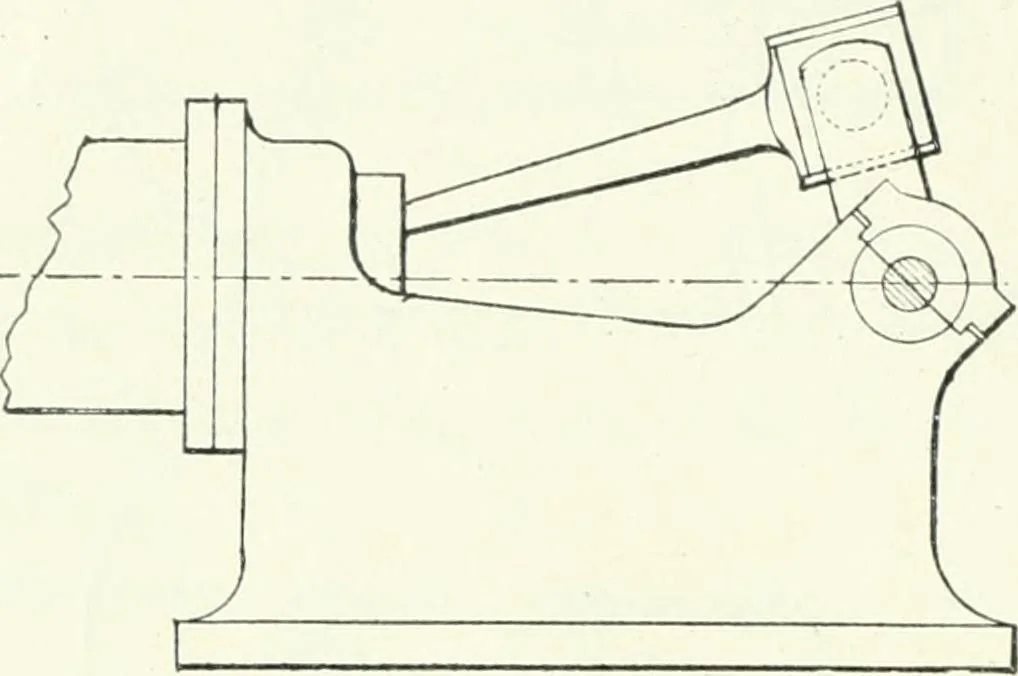An illustration from Gas-engines and producer-gas plants; a practice treatise setting forth the principles of gas-engines and producer design, the selection and installation of an engine, conditions of perfect operation, producer-gas engines and their possibilities, the care of gas-engines and producer-gas plants, with a chapter on volatile hydrocarbon and oil engines, 1905, leaf 43