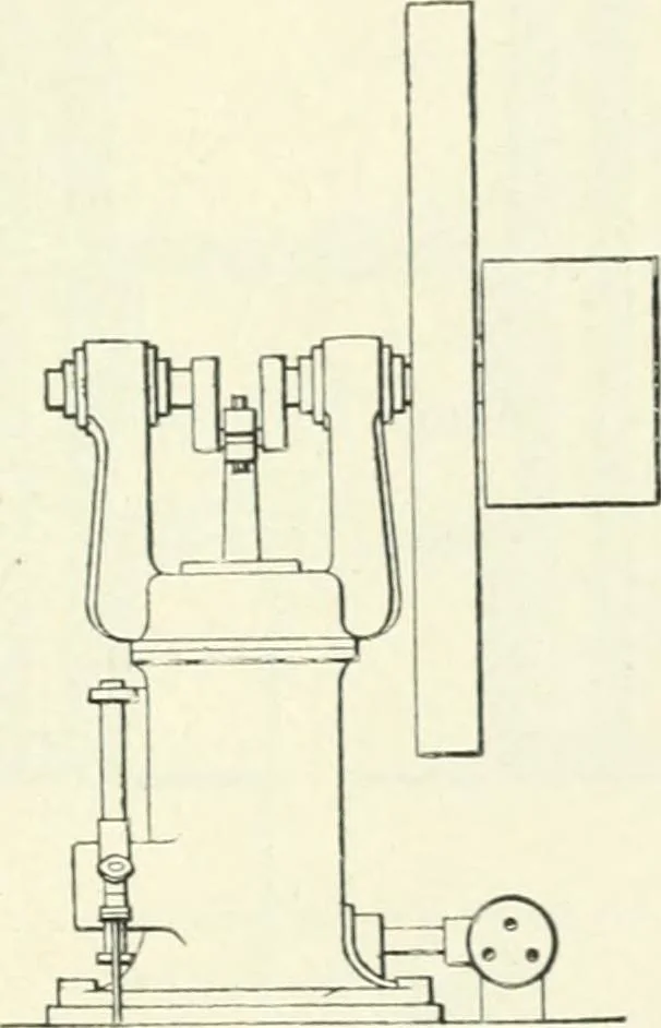An illustration from Gas-engines and producer-gas plants; a practice treatise setting forth the principles of gas-engines and producer design, the selection and installation of an engine, conditions of perfect operation, producer-gas engines and their possibilities, the care of gas-engines and producer-gas plants, with a chapter on volatile hydrocarbon and oil engines, 1905, leaf 56