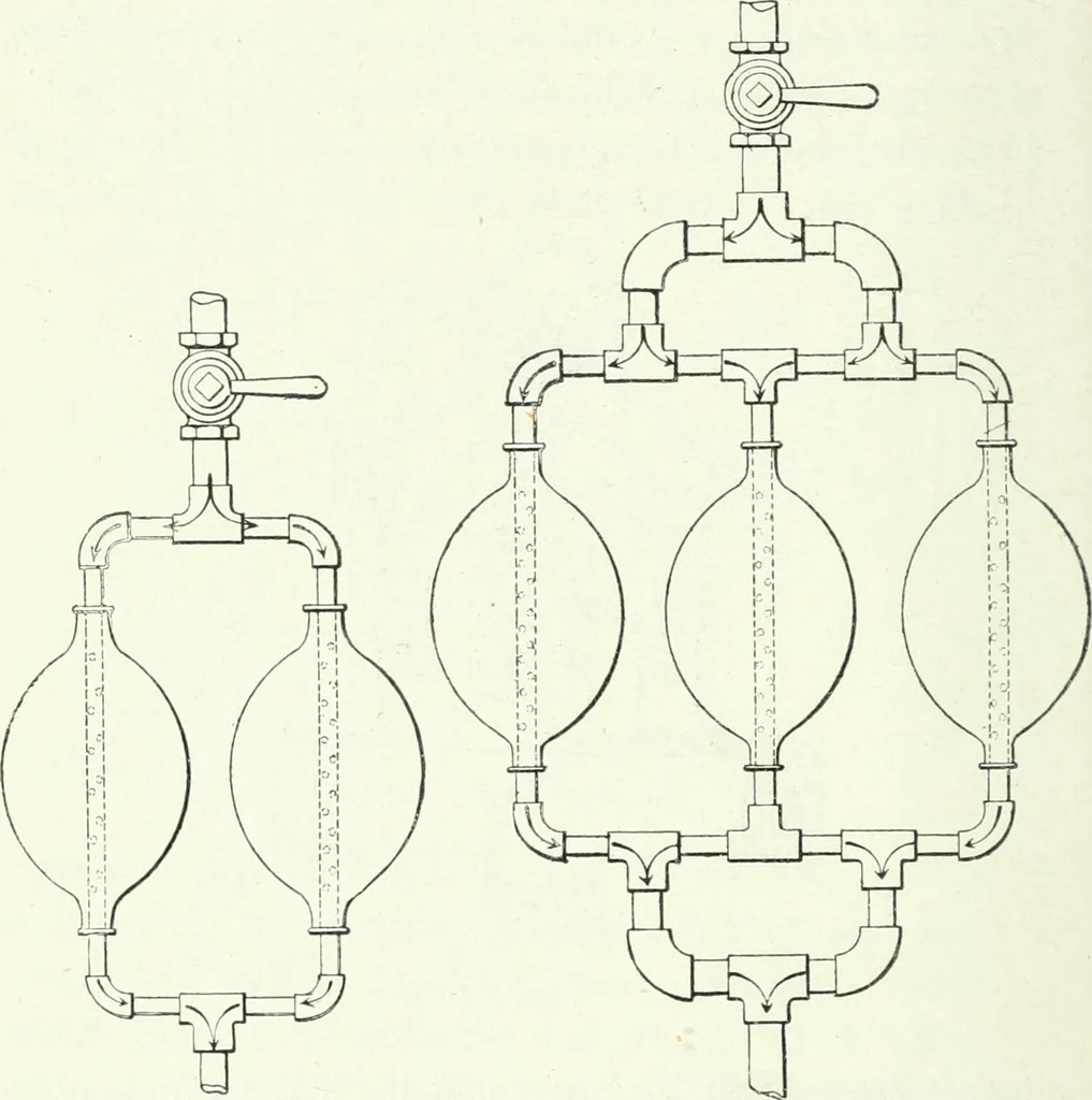 An illustration from Gas-engines and producer-gas plants; a practice treatise setting forth the principles of gas-engines and producer design, the selection and installation of an engine, conditions of perfect operation, producer-gas engines and their possibilities, the care of gas-engines and producer-gas plants, with a chapter on volatile hydrocarbon and oil engines, 1905, leaf 79