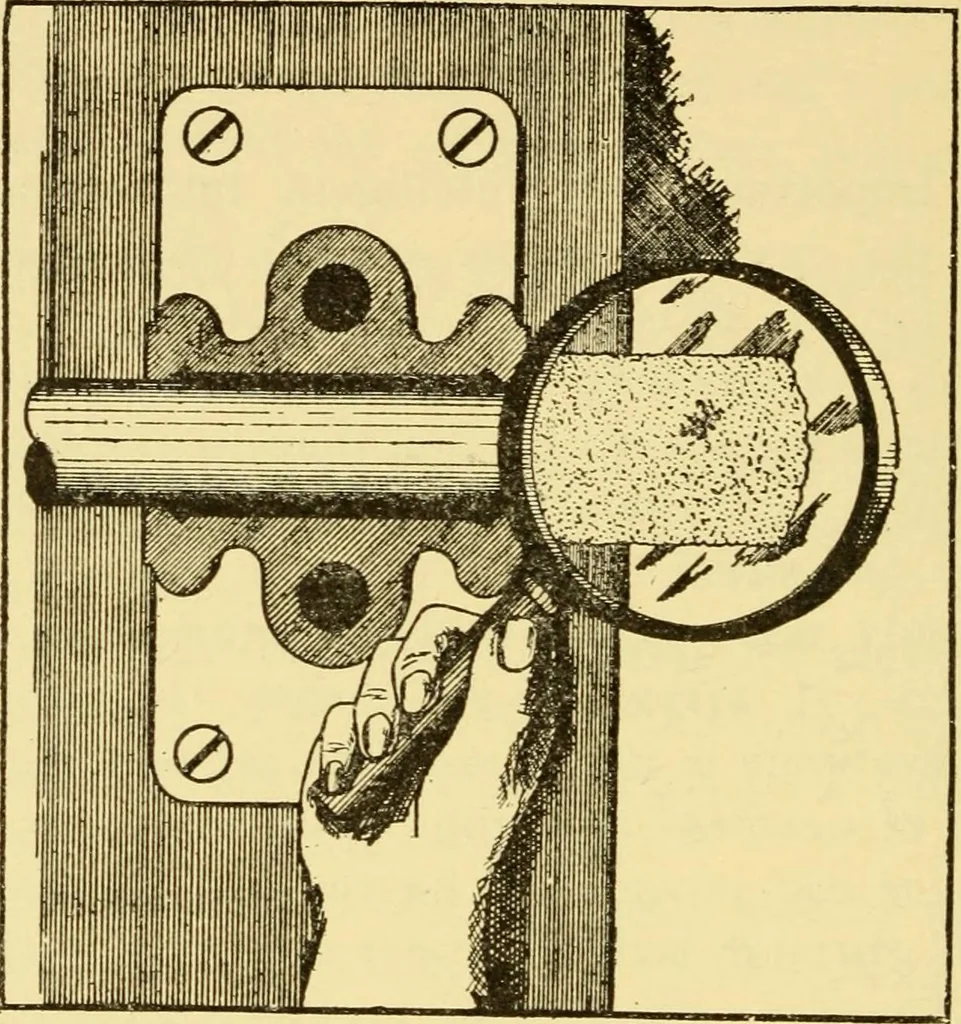 An illustration from The gasoline engine on the farm; a practical, comprehensive treatise on the construction, repair, management and use of this great farm power as applied to all farm machinery and farmer's work indoors and out .., 1913, leaf 204