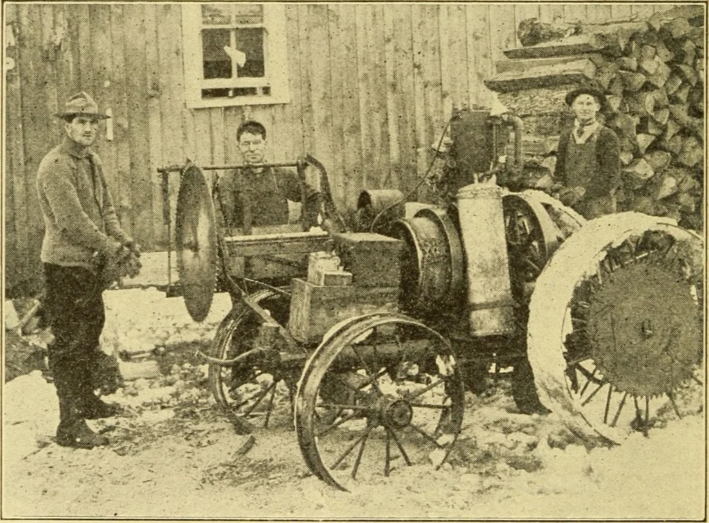 An illustration from The gasoline engine on the farm; a practical, comprehensive treatise on the construction, repair, management and use of this great farm power as applied to all farm machinery and farmer's work indoors and out .., 1913, leaf 454