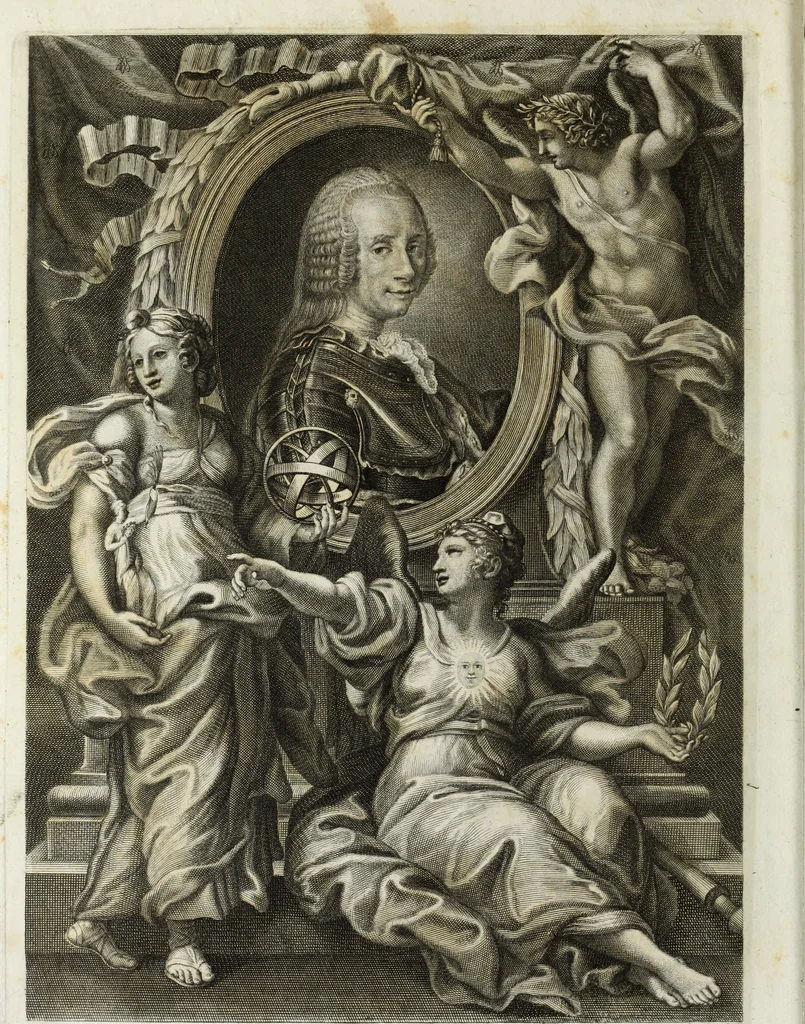 An illustration from Gasparis Aloysii Oderici ... Dissertationes et adnotationes in aliquot ineditas veterum inscriptiones et numismata accedunt inscriptiones et monumenta quae extant in bibliotheca monachorum camaldulensium S. Gregorii in Monte Coelio explicationibvs illvstrata, 1765, leaf 7