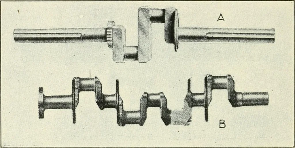 An illustration from The modern gas tractor, its construction, utility, operation and repair; a practical treatise defining every branch of up-to-date gas tractor engineering, driving and maintenance in a non-technical manner. Considers fully all types of power plants and their components, methods of drive and speed changing mechanisms. Describes design and construction of all parts, their installation and adjustment as well as practical application of tractors in the field, 1914, leaf 140