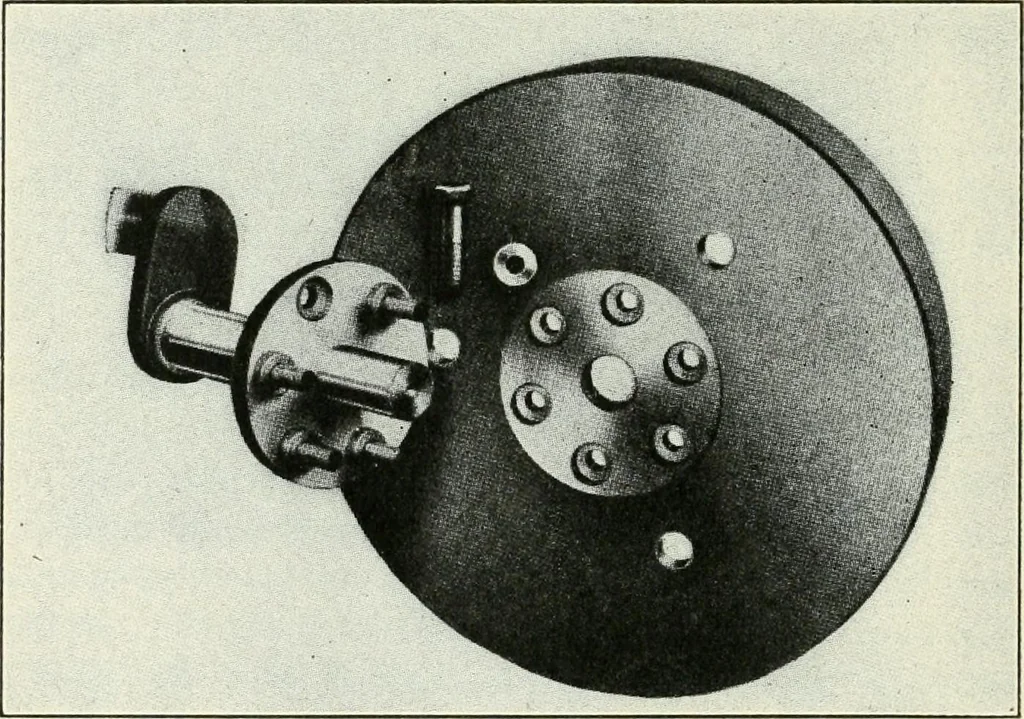 An illustration from The modern gas tractor, its construction, utility, operation and repair; a practical treatise defining every branch of up-to-date gas tractor engineering, driving and maintenance in a non-technical manner. Considers fully all types of power plants and their components, methods of drive and speed changing mechanisms. Describes design and construction of all parts, their installation and adjustment as well as practical application of tractors in the field, 1914, leaf 142