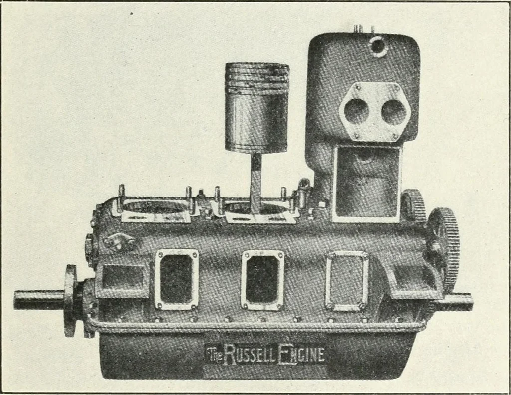 An illustration from The modern gas tractor, its construction, utility, operation and repair; a practical treatise defining every branch of up-to-date gas tractor engineering, driving and maintenance in a non-technical manner. Considers fully all types of power plants and their components, methods of drive and speed changing mechanisms. Describes design and construction of all parts, their installation and adjustment as well as practical application of tractors in the field, 1914, leaf 145