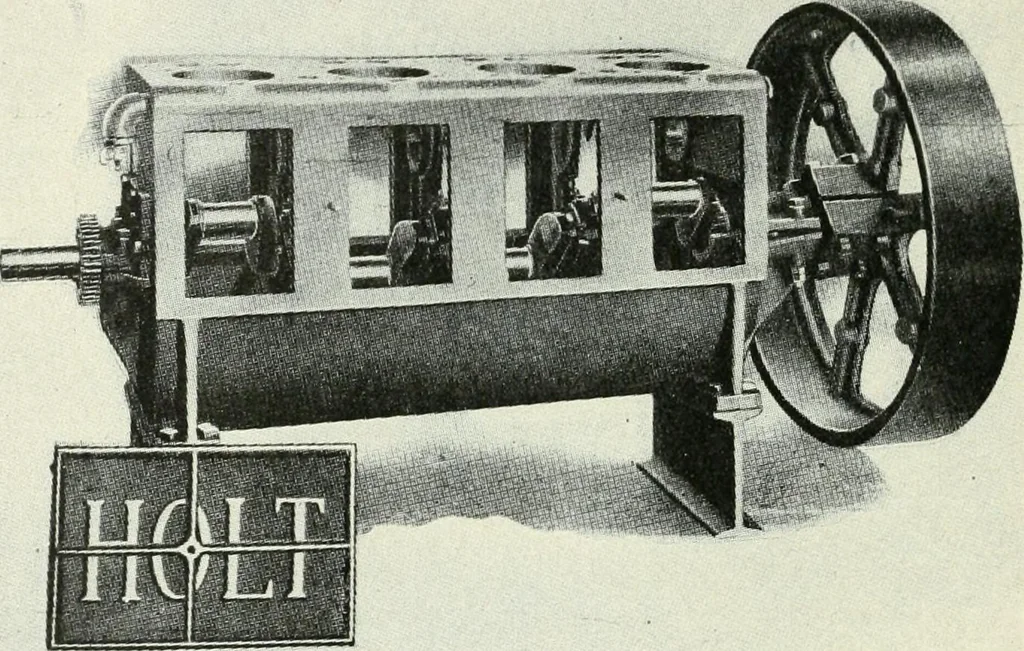 An illustration from The modern gas tractor, its construction, utility, operation and repair; a practical treatise defining every branch of up-to-date gas tractor engineering, driving and maintenance in a non-technical manner. Considers fully all types of power plants and their components, methods of drive and speed changing mechanisms. Describes design and construction of all parts, their installation and adjustment as well as practical application of tractors in the field, 1914, leaf 146