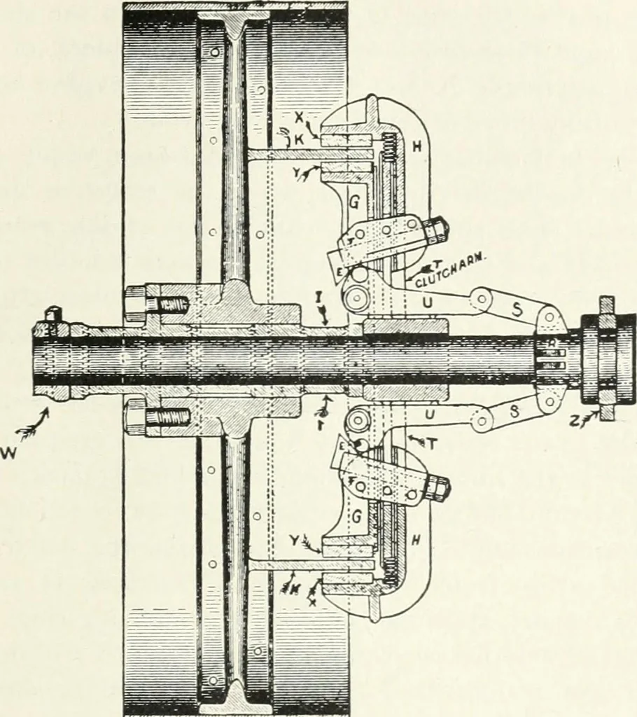 An illustration from The modern gas tractor, its construction, utility, operation and repair; a practical treatise defining every branch of up-to-date gas tractor engineering, driving and maintenance in a non-technical manner. Considers fully all types of power plants and their components, methods of drive and speed changing mechanisms. Describes design and construction of all parts, their installation and adjustment as well as practical application of tractors in the field, 1914, leaf 245