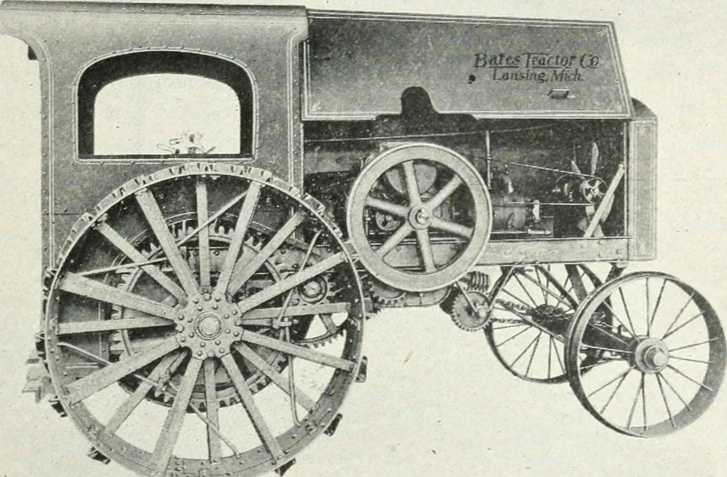 An illustration from The modern gas tractor, its construction, utility, operation and repair; a practical treatise defining every branch of up-to-date gas tractor engineering, driving and maintenance in a non-technical manner. Considers fully all types of power plants and their components, methods of drive and speed changing mechanisms. Describes design and construction of all parts, their installation and adjustment as well as practical application of tractors in the field, 1914, leaf 367
