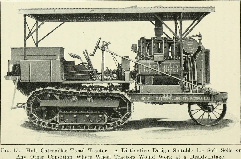 An illustration from The modern gas tractor, its construction, utility, operation and repair; a practical treatise defining every branch of up-to-date gas tractor engineering, driving and maintenance in a non-technical manner. Considers fully all types of power plants and their components, methods of drive and speed changing mechanisms. Describes design and construction of all parts, their installation and adjustment as well as practical application of tractors in the field, 1914, leaf 80